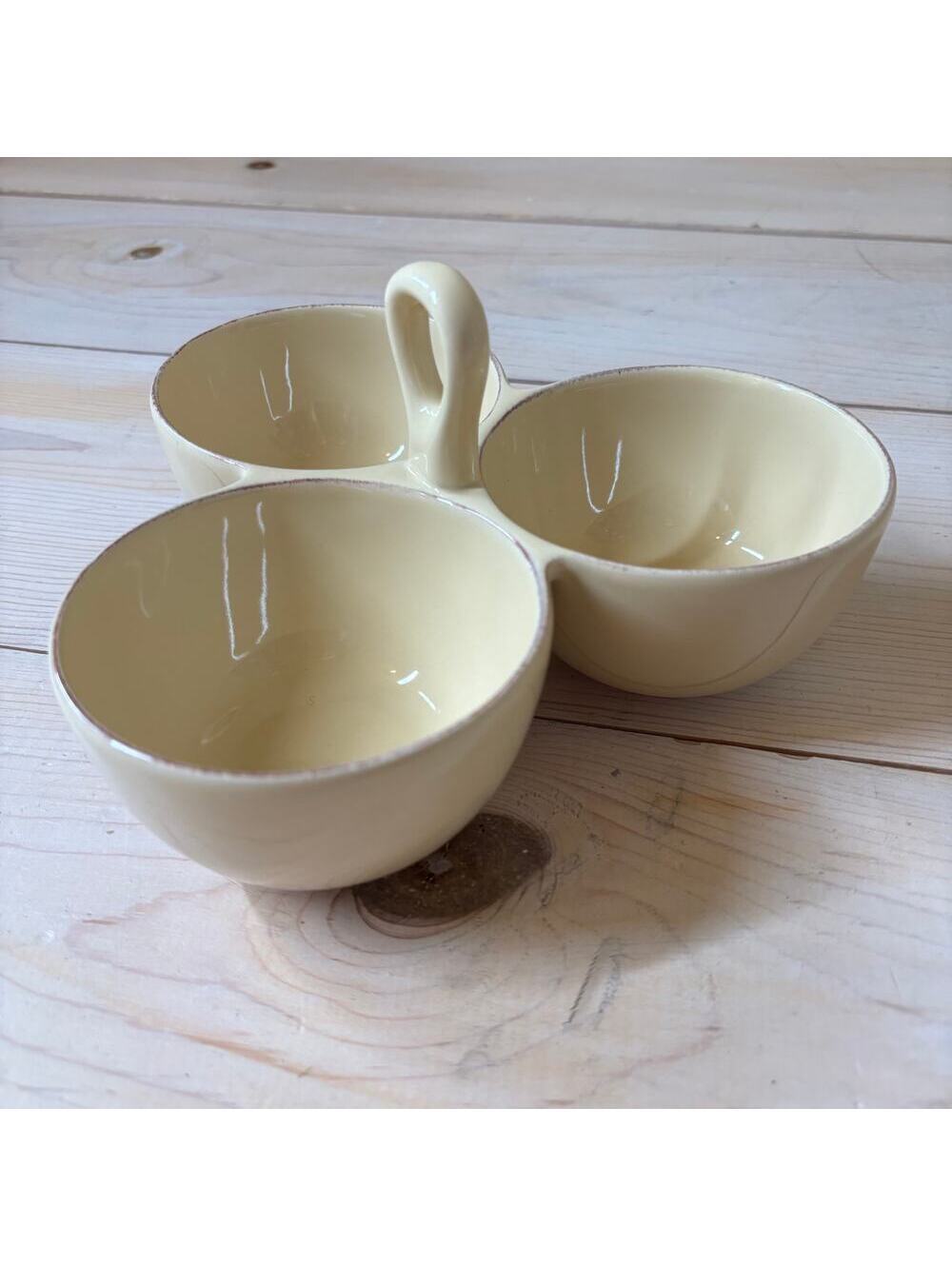 Taste of Home Entertaining EUC Vintage Condiment Serving Dish 3 Bowl
